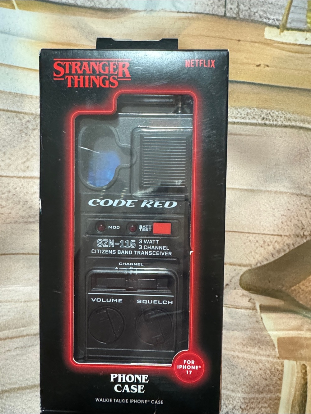 Stranger Things Code Red Walkie Talkie Phone Case - Black & Red iPhone 17